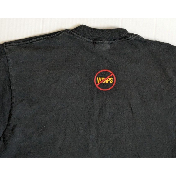 JERZEES Size M Jaws No Wimps Universal Studios Black T Shirt VINTAGE Made in USA - Picture 8 of 8